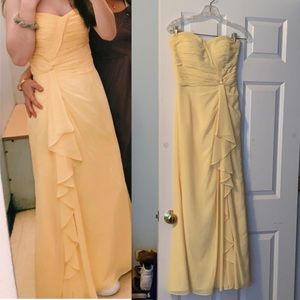 gorgeous yellow prom dress